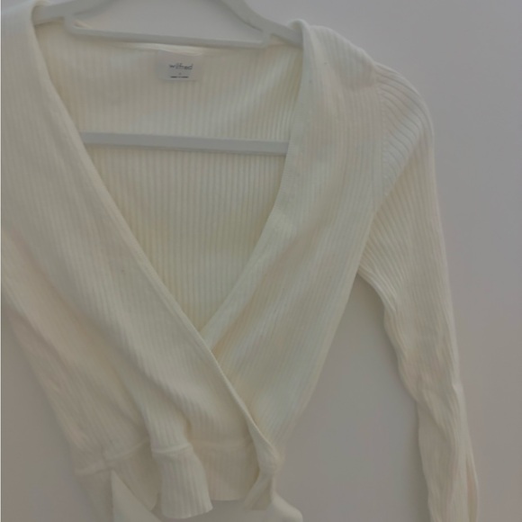 Aritzia All Tied Up Sweater in Cream - Picture 3 of 3